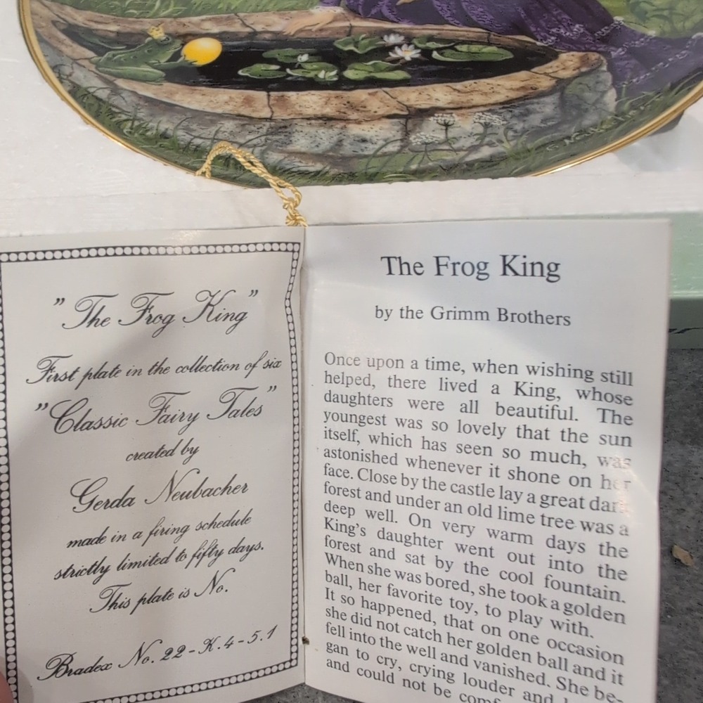 Kaiser Porcelain The Frog King Gerda Neubacher Classic Fairy Tales Plate - Picture 5 of 8